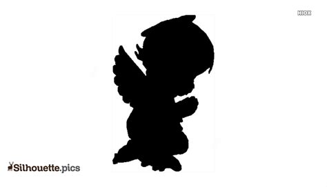 Praying Angel Silhouette Vector Clipart Images Pictures