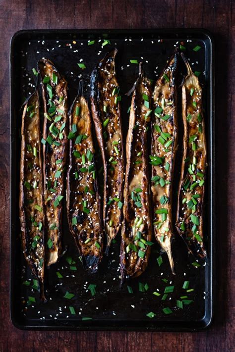Ginger Miso Roasted Eggplant The Crooked Carrot