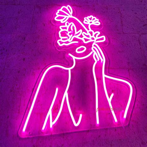 Led Neon Sign Female Beautyhandmade Neon Sign Etsy