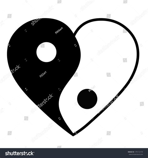 Ying Yang Heart Images Stock Photos And Vectors Shutterstock