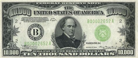File10000 Usd Note Series Of 1934 Obverse