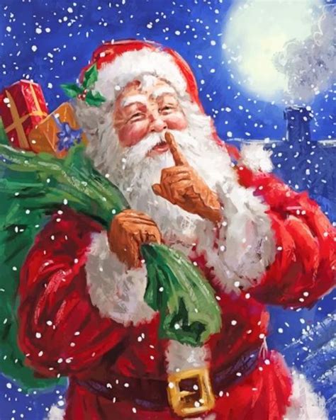 Father Christmas Paint By Numbers Num Paint Kit