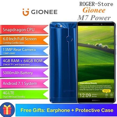 Gionee M7 Power 4gb 64gb Rom 5000mah 13mp8mp Android 71 Dual