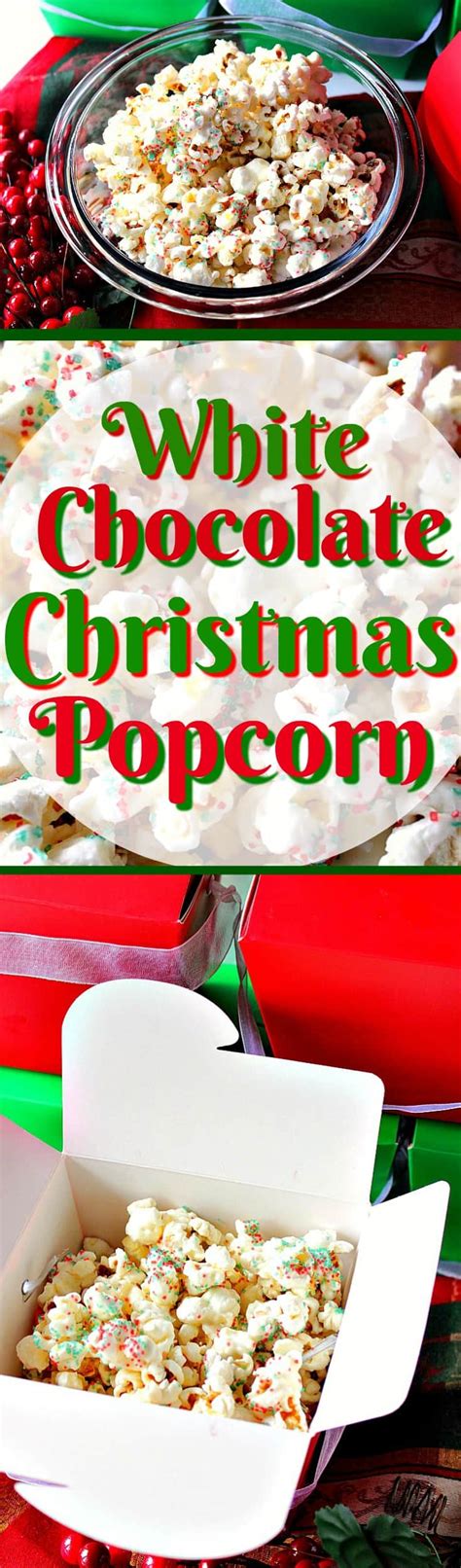 White Chocolate Christmas Popcorn Recipe Kudos Kitchen By Renee