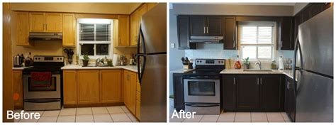 Our finishes are unmatched in durability. Cabinet Refinishing. Before and After. Oak to Espresso ...