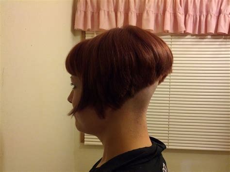 Flickrphytizx Brown High Shaved Nape Bob Haircut For