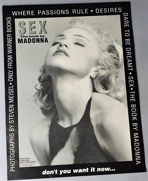 Madonna Sex Book 1992 Advertisement For Sale Area51gallery