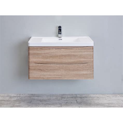 Shop Eviva Smile 36 Inch White Oak Modern Bathroom Vanity Set With