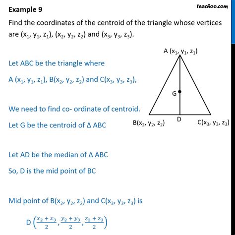 Example 9 Find Coordinates Of Centroid Of Triangle Examples Images