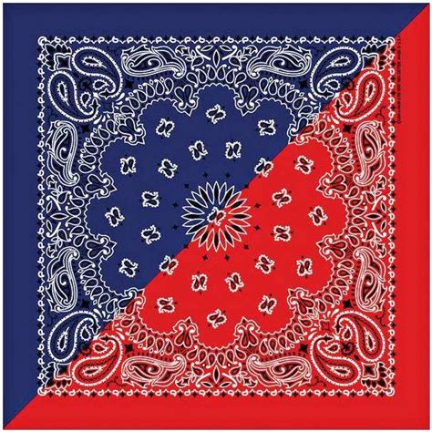 Navy Bluered Split Paisley Bandana Made In The Usa Bikers Motorcycle