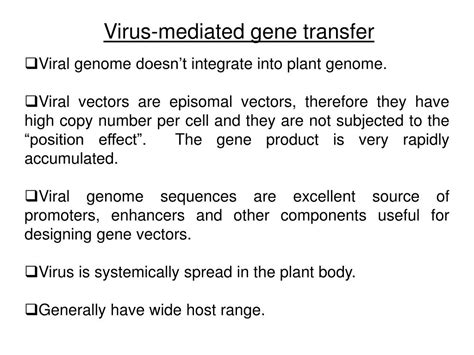 Ppt Virus Mediated Gene Transfer Powerpoint Presentation Free