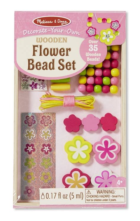 Buy Melissa And Doug Decorate Your Own Wooden Flower Bead Set