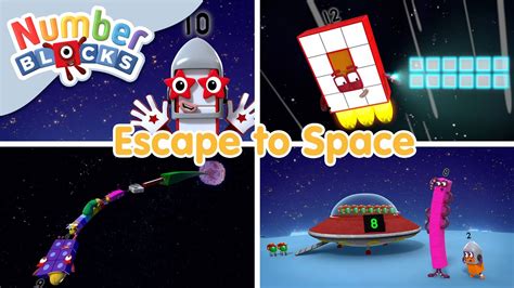 Numberblocks Escape To Space 🌝 🚀 Space Adventures Learn To