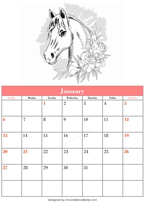 Free Blank January Calendar Printable Calendar