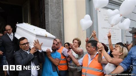 Funeral Of Tiziana Cantone Who Killed Herself After Sex Video Bbc News