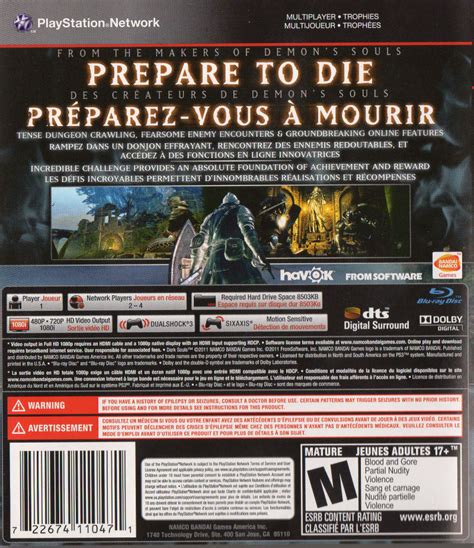 Dark Souls 2011 Playstation 3 Box Cover Art Mobygames