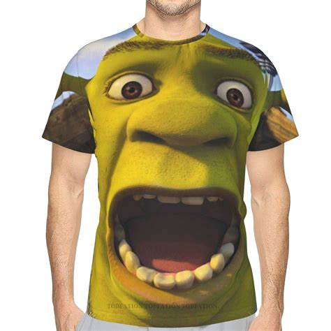 Shrek Mens Costume Sublimation T Shirt White Fast Delivery And Low