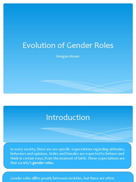 evolution of gender roles pdf gender role gender