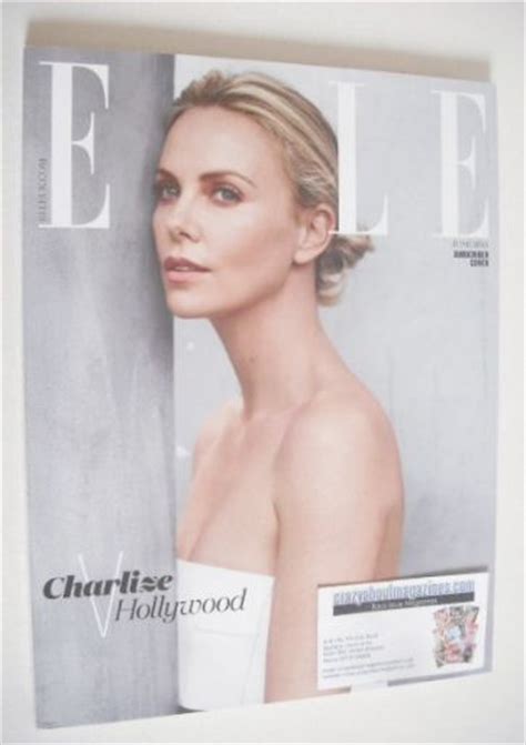 British Elle Magazine June 2015 Charlize Theron Cover Subscribers