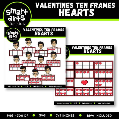 Valentines Ten Frames Clip Art Educational Clip Arts And Bible Stories