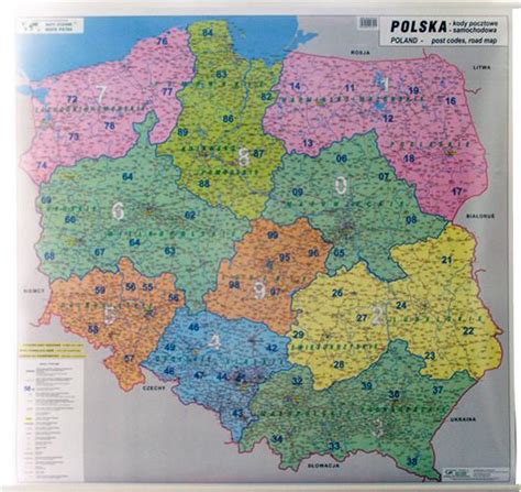 X1002 Mapa POLSKO/PSC - Nástenné mapy napichovacie - Výbava a nábytok ...