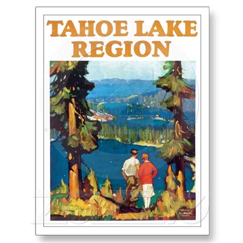 Vintage Lake Tahoe Nevada Nv Travel Poster Art Post Card From Zazzle Travel Posters Vintage
