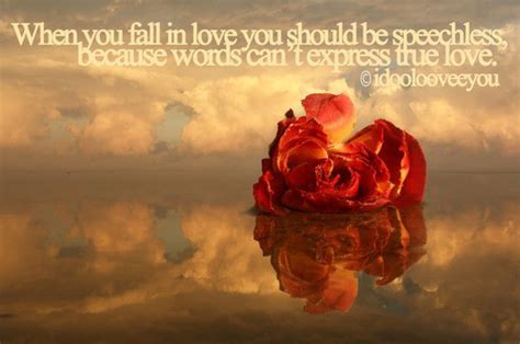 A love quote which he will understand and appreciate, for he truly loves you too. Speechless Love Quotes. QuotesGram