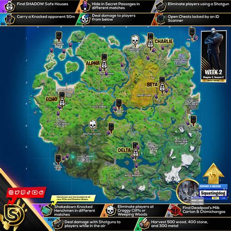 Fortnite Brutus Briefing Challenges Week 1 And 2 Cheat Sheet And Guide