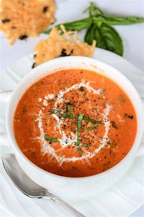 Easy Tomato Basil Soup Instant Pot Slow Cooker Seeking Good Eats