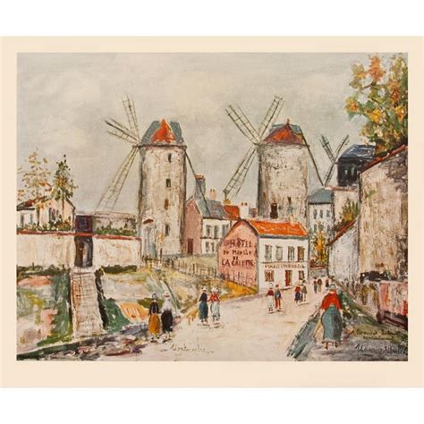1950s After Maurice Utrillo Windmills Of Montmartre First Edition