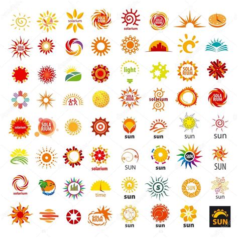 Big Set Of Vector Logos Sun Stock Vector Image By ©artbutenkov 64385127
