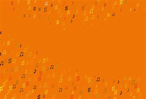 Light Orange Vector Backdrop With Music Notes 3757301 Vector Art At