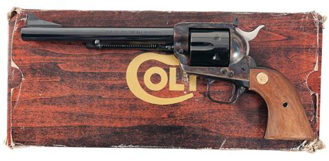 Colt New Frontier Single Action Army Flat Top Revolver With Box Rock