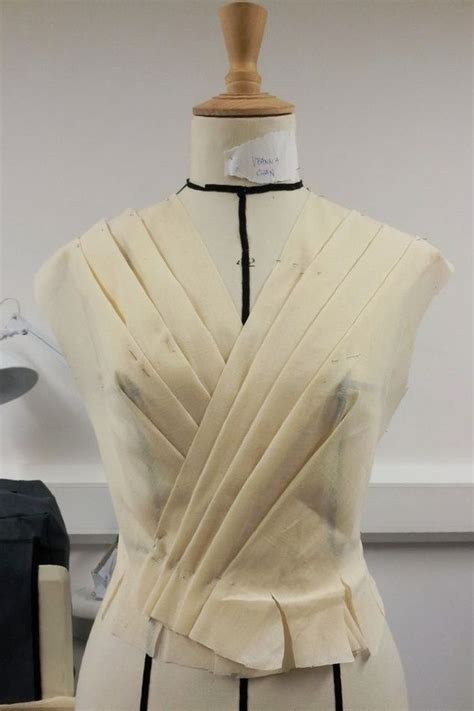Draping On The Stand Dress Bodice Development With Structural Pleats
