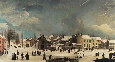 Winter Scene In Brooklyn By Francis Guy 1820 Oil On Canvas Crystal