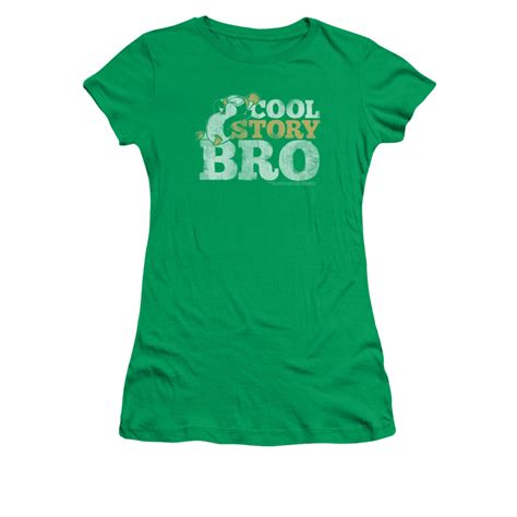 Chilly Willy Shirt Juniors Cool Story Kelly Green Tee T Shirt Chilly