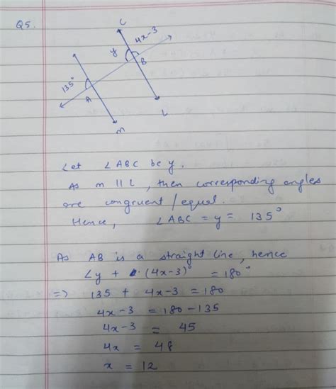 Solved Parallel Lines 5 In The Diagram Shown Lines M And N Are