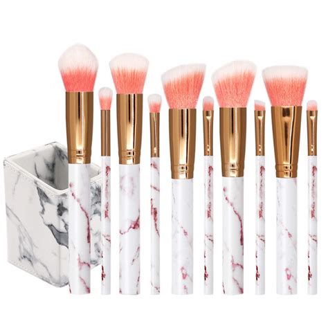 Amazon Com SEPROFE Make Up Brushes Set Marble Makeup Brushes Kit Pcs Professional Blending