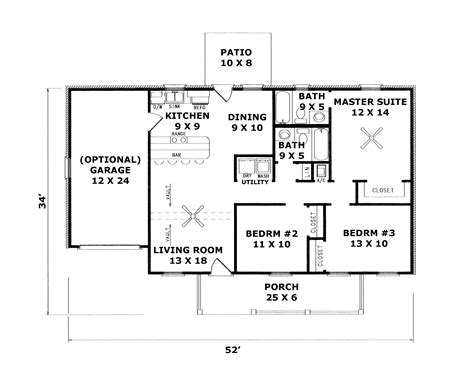 Ranch House Plan First Floor Plans More Home Plans And Blueprints 50040