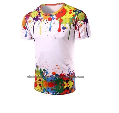 Custom Design Full Sublimation Printed T Shirt 100 Polyester Mens T