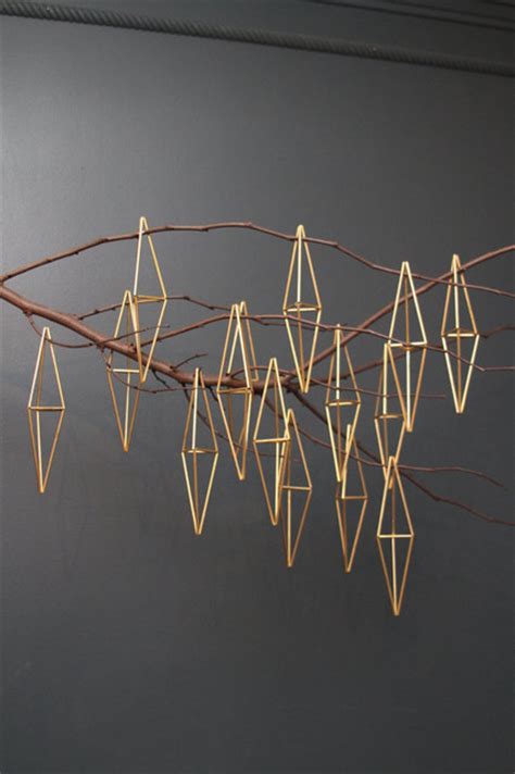 Brass Geometric Ornaments Large By Me And She Modern Christmas