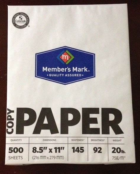 Member's Mark Copy Paper 500 sheets 8.5'' x 11'' 20 lb. | Members mark