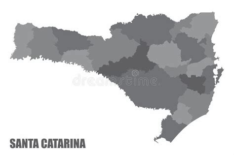 Mapa Das Regiões De Santa Catarina Ilustração do Vetor Ilustração de geografia santa