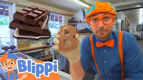 Blippi Visits A Chocolate Factory Educational Videos For Kids