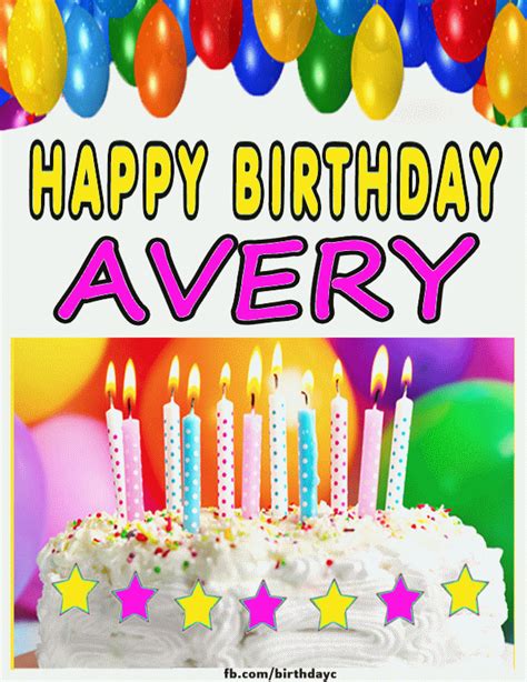 Happy Birthday Avery Cake Images 