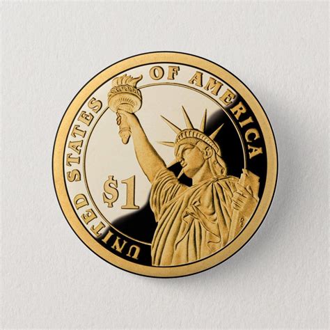1 Gold Coin Statue Of Liberty Button Gold Coins Coins