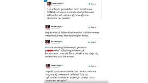 Chp'li sera kadıgil daha önce de attığı skandal tweetlerle adeta i̇slam'a ve ezana nefret kusmuştu. Öztürk'e ihraç Sera'ya ödül - Son Dakika Haberler
