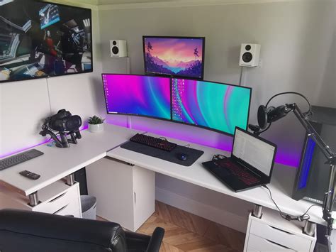 Clean Home Office And Gaming Setup Version Computer Gaming Room