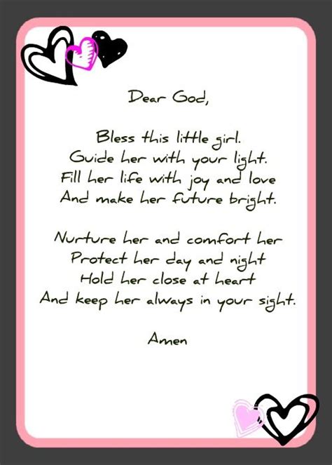 Pray for the other women who will be attending. Good poem for baptism page too. Baby Shower Prayer Cards ...