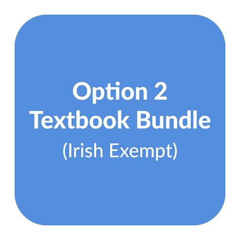 option 2 textbook bundle irish exempt kingswood community college